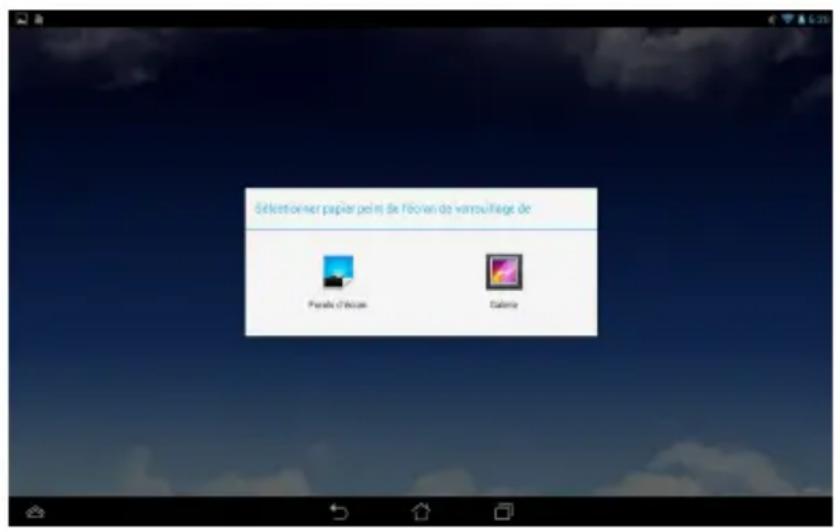 ASUS MeMO Pad FHD 10 ME302KL - Définir un fond d'écran pour l'écran de verrouillage - 1