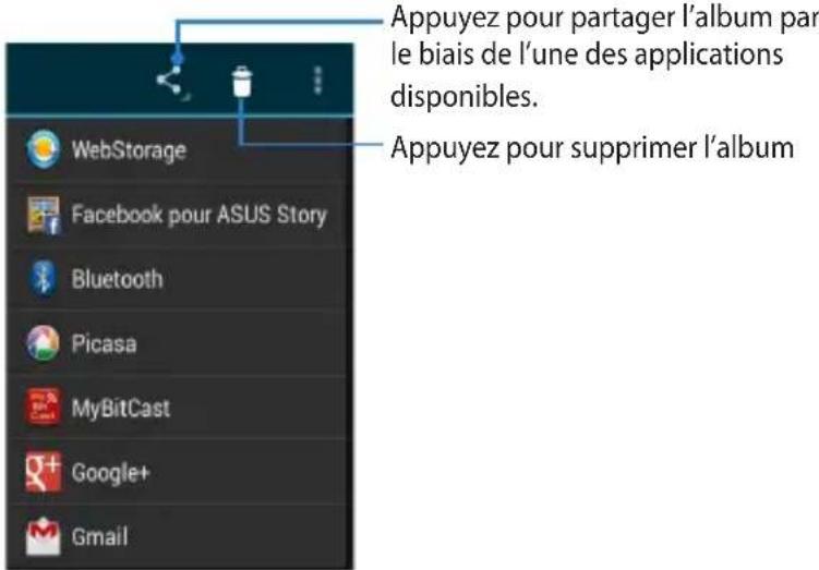 ASUS MeMO Pad FHD 10 ME302KL - Partager et supprimer des albums - 2
