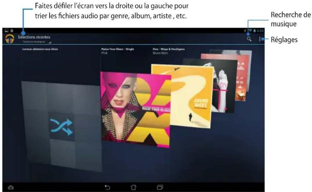 ASUS MeMO Pad FHD 10 ME302KL - Présentation des applications Play Musique - 1