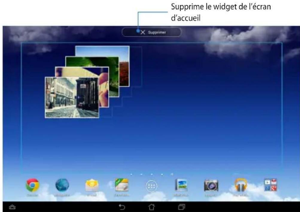 ASUS MeMO Pad FHD 10 ME302KL - Supprimer un widget de l'écran d'accueil - 1