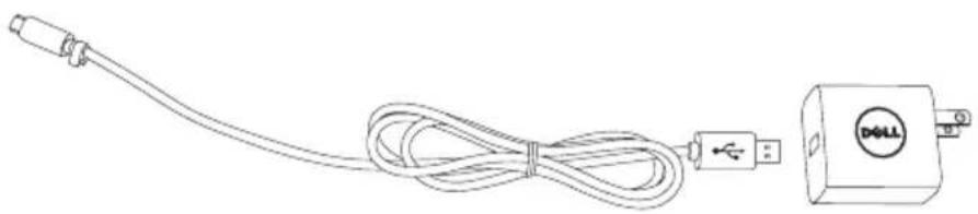 DELL Venue 8 - Adaptateur d'alimentation de 10 W et cable micro-USB - 1