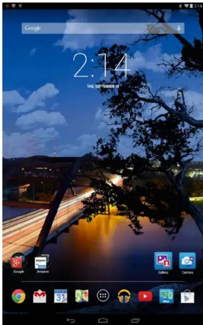 DELL Venue 8 - Écran d'accueil d'Android - 1