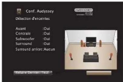 MARANTZ NR1605 - Lorsque l'enceinte détectée est affichée, scélectionnez "Suivant" puis appuyez sur ENTER. - 1