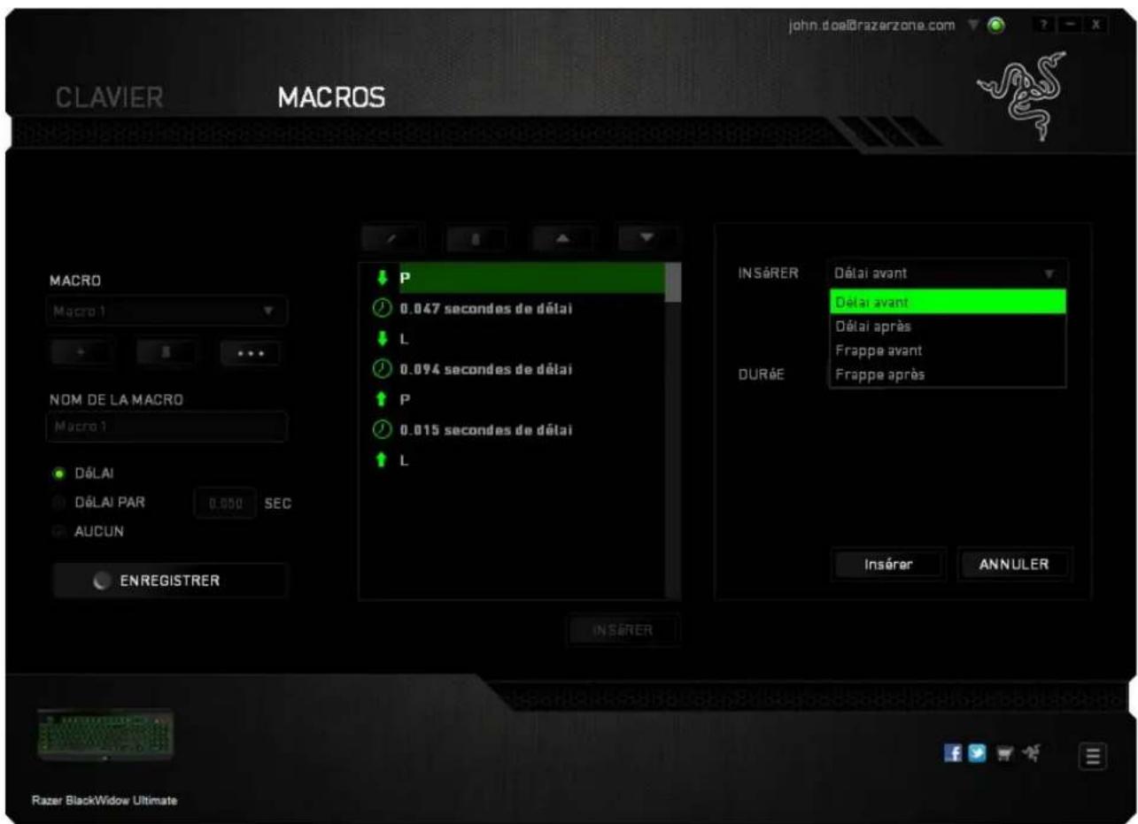 RAZER BlackWidow Ultimate - ONGLET MACROS - 5