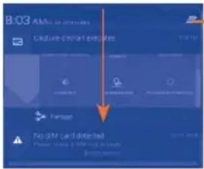 ALCATEL POP 8 - Panneau des notifications - 1