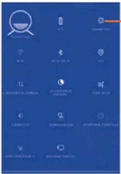 ALCATEL POP 8 - Panneau des réglages rapides - 1