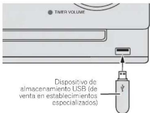 PIONEER XCM52BTW - Conecte el dispositivo de almacenimiento USB. - 1