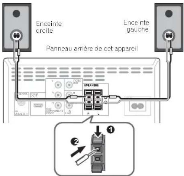 PIONEER XCM52BTW - Raccordement des enceintes - 1