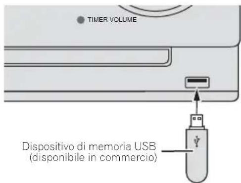 PIONEER XCM52BTW - Connette il dispositivo di memoria USB. - 1