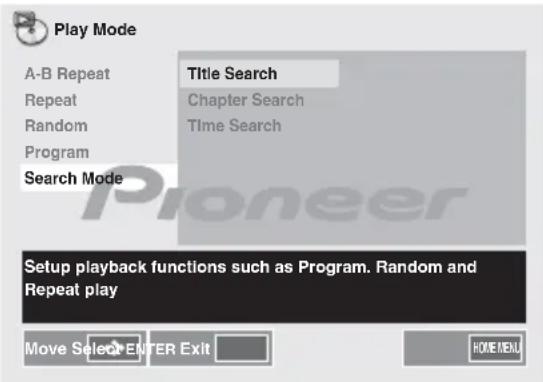 PIONEER XCM52BTW - Suchmodus - 1