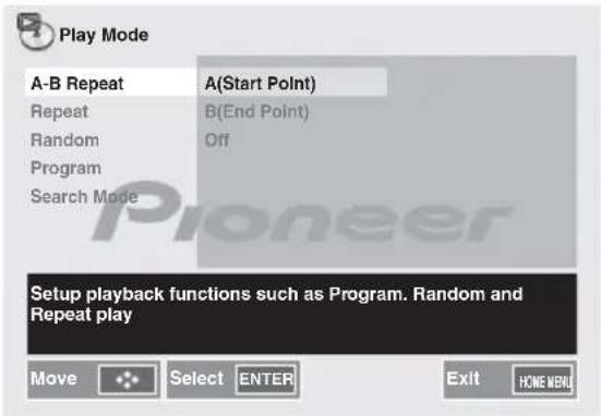 PIONEER XCM52BTW - U s ↑a↓ per selezionare A(punto di partenza). - 1