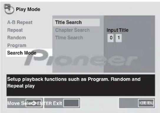 PIONEER XCM52BTW - Search mode - 2