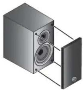 PIONEER XCM52BTW - Staccare la griglia dell'altoparlante. - 1