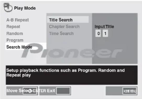 PIONEER XCM52BTW - Suchmodus - 2