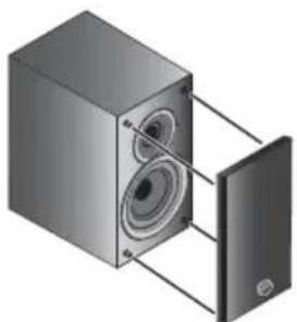 PIONEER XCM52BTW - Afnemen en verrangen van de grille aan de voorzijde - 1