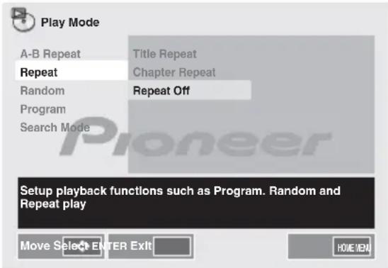 PIONEER XCM52BTW - Per cancellare la ripetizione dilettura: - 1