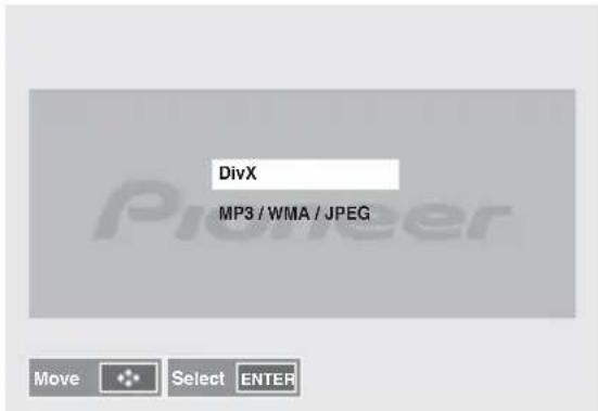 PIONEER XCM52BTW - Drücken Sie ↑/↓, um DivX oder MP3/WMA/JPEG zu wahlen. - 1