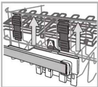 INDESIT DFG 15B1 A EU - The height of the upper rack should be adjusted WHEN THE RACK IS EMPTY. - 1