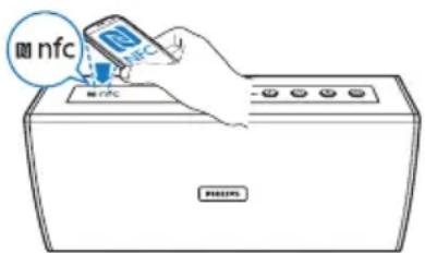 PHILIPS BT4000W - Option 1: connexion d'un périphérique par NFC - 1