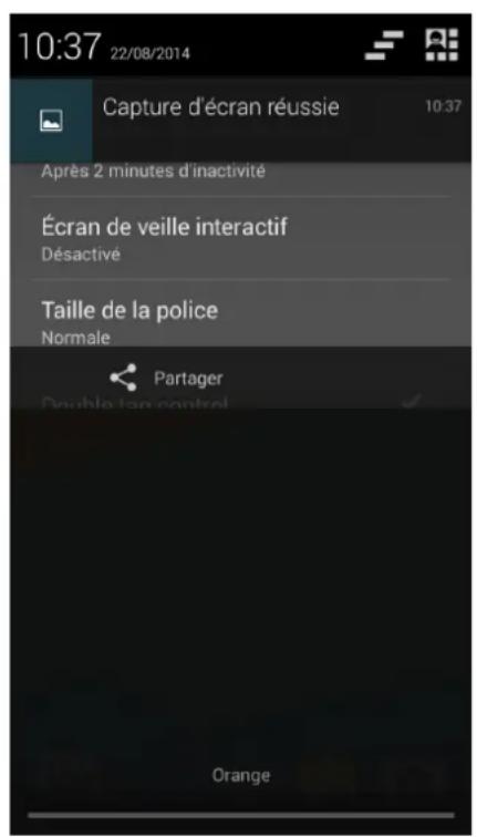 bq Aquaris E6 - Barre de notifications et d'avertissements - 1
