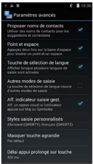 bq Aquaris E6 - Langue et saisie - 3