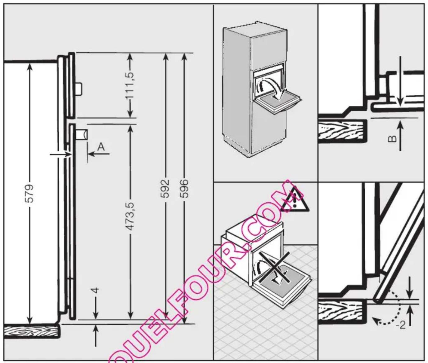 MIELE H 5247 BP - Dimensions de l'appareil et niche - 3