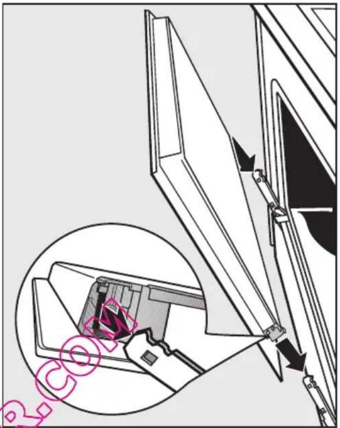 MIELE H 5247 BP - Désassembler la porte - 9