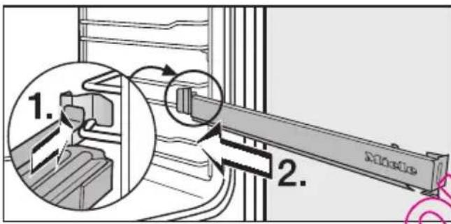 MIELE H 5247 BP - Monter les rails coulissants FlexiClips - 1