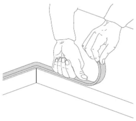 Foster S4000 - Instalação na estrutura de sustentação (plano de trabalho) de uma placa de cozimento embutida tradicional (borda 8 mm, borda Q4, borda semi-rente) - 6