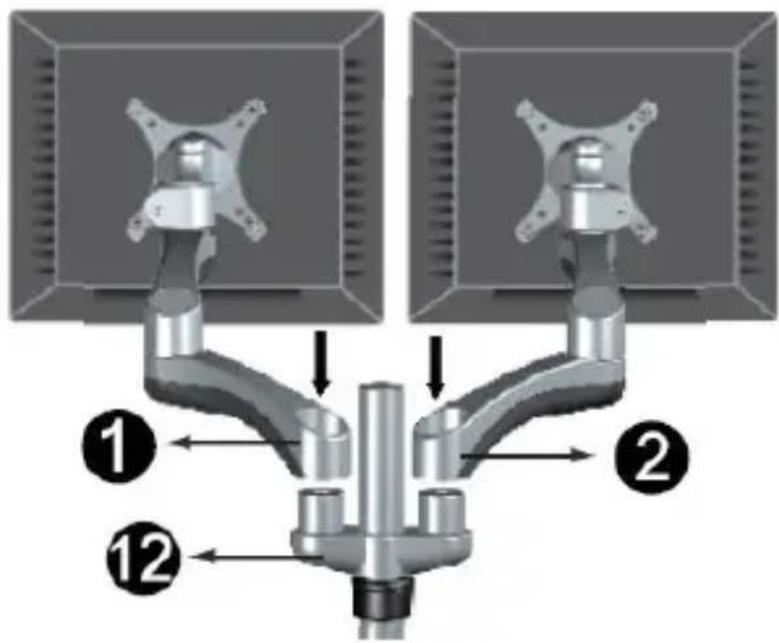 StarTech.com ARMDUAL - LCDアーム機構の取り付け - 1