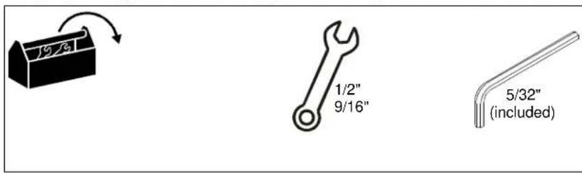 Chief VCM35B - TOOLS REQUIRED FOR INSTALLATION - 1
