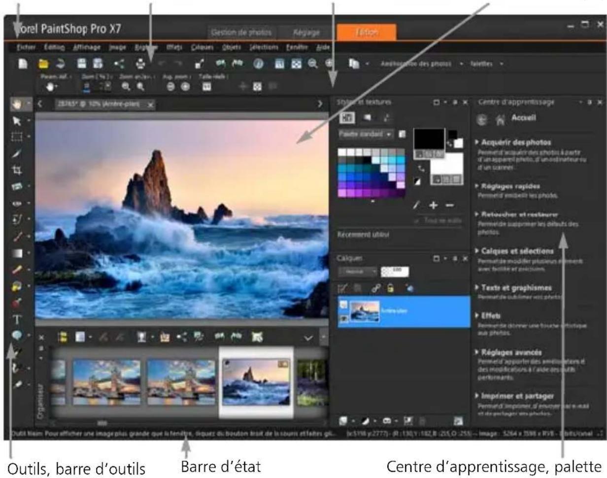 COREL PaintShop Pro X7 Ultimate - L'Espace de travail Édition - 1