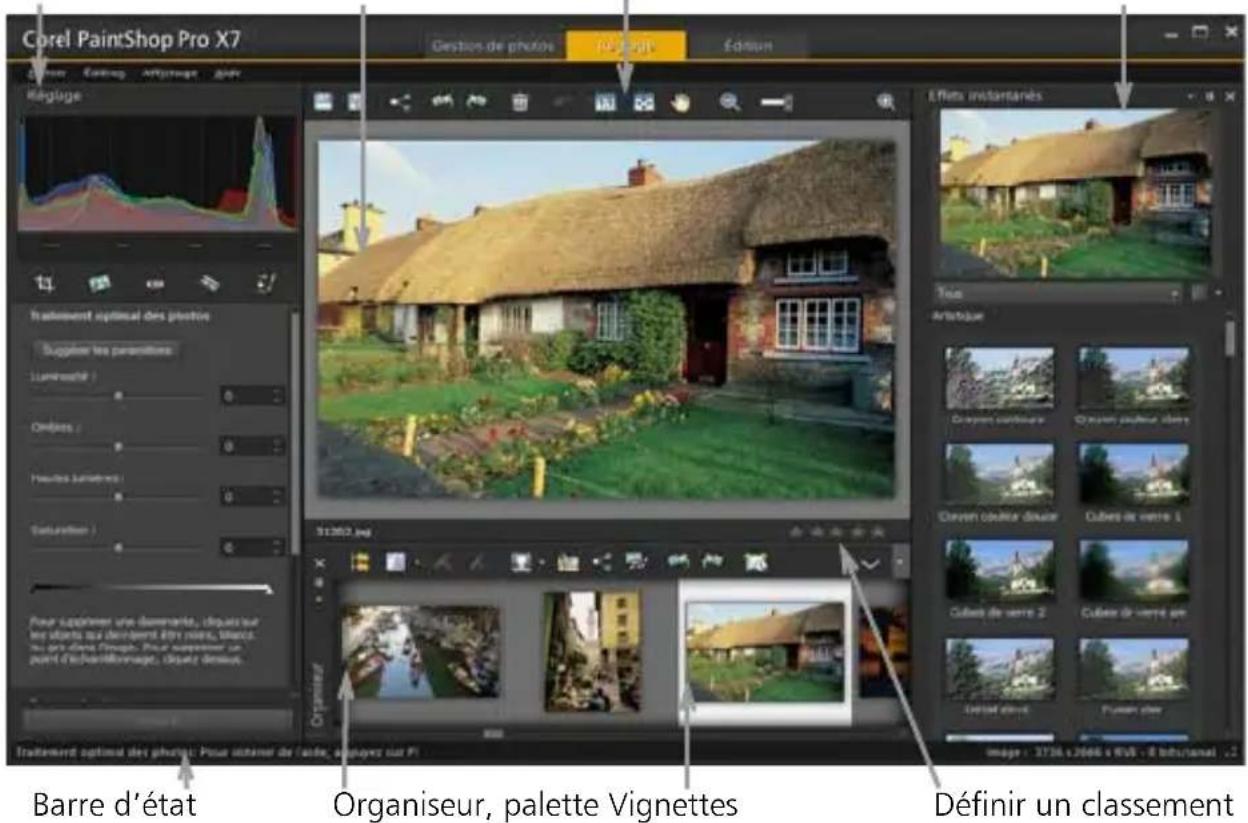COREL PaintShop Pro X7 Ultimate - Espace de travail Gestion de photos - 2