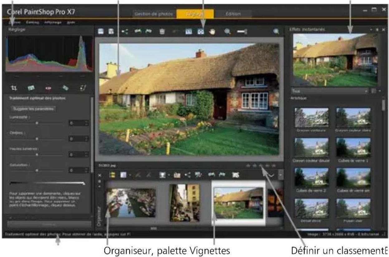 COREL PaintShop Pro X7 Ultimate - Pour annuler les modifications dans l'espace de travail Réglage - 1