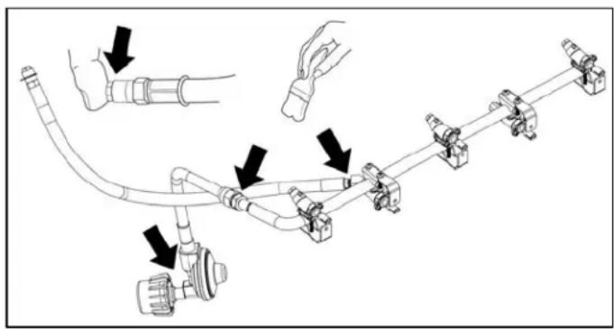KOENIG B08177 - Anschliessen der Flüssiggasflasche und Prüfung auf Dichteit - 2
