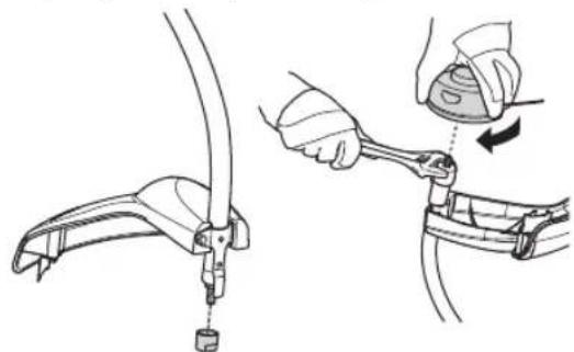 MCCULLOCH T26 CS - Fitting the trimmer guard and trimmer head - 3