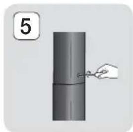 SAMSUNG HTF9759W - Installazione dei diffusori sul supporto a colonna - 5