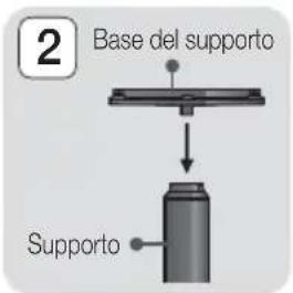 SAMSUNG HTF9759W - Installazione dei diffusori sul supporto a colonna - 2