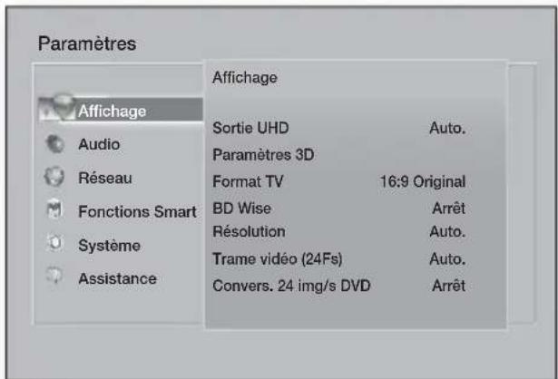 SAMSUNG HTF9759W - Acceder à l'écran Paramètres - 1
