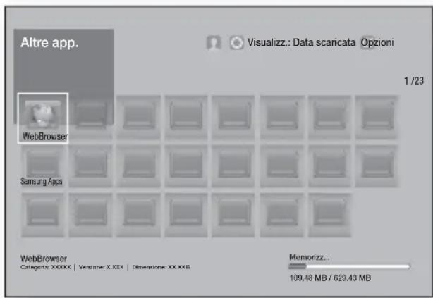 SAMSUNG HTF9759W - Utilizzo della schermata Tutte scaricate - 1