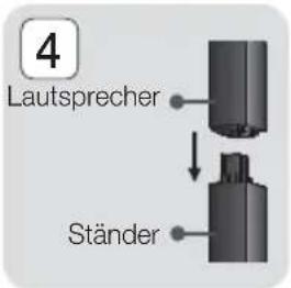 SAMSUNG HTF9759W - Zum Installieren der Laufsprecher auf dem Tallboy-Stand - 4
