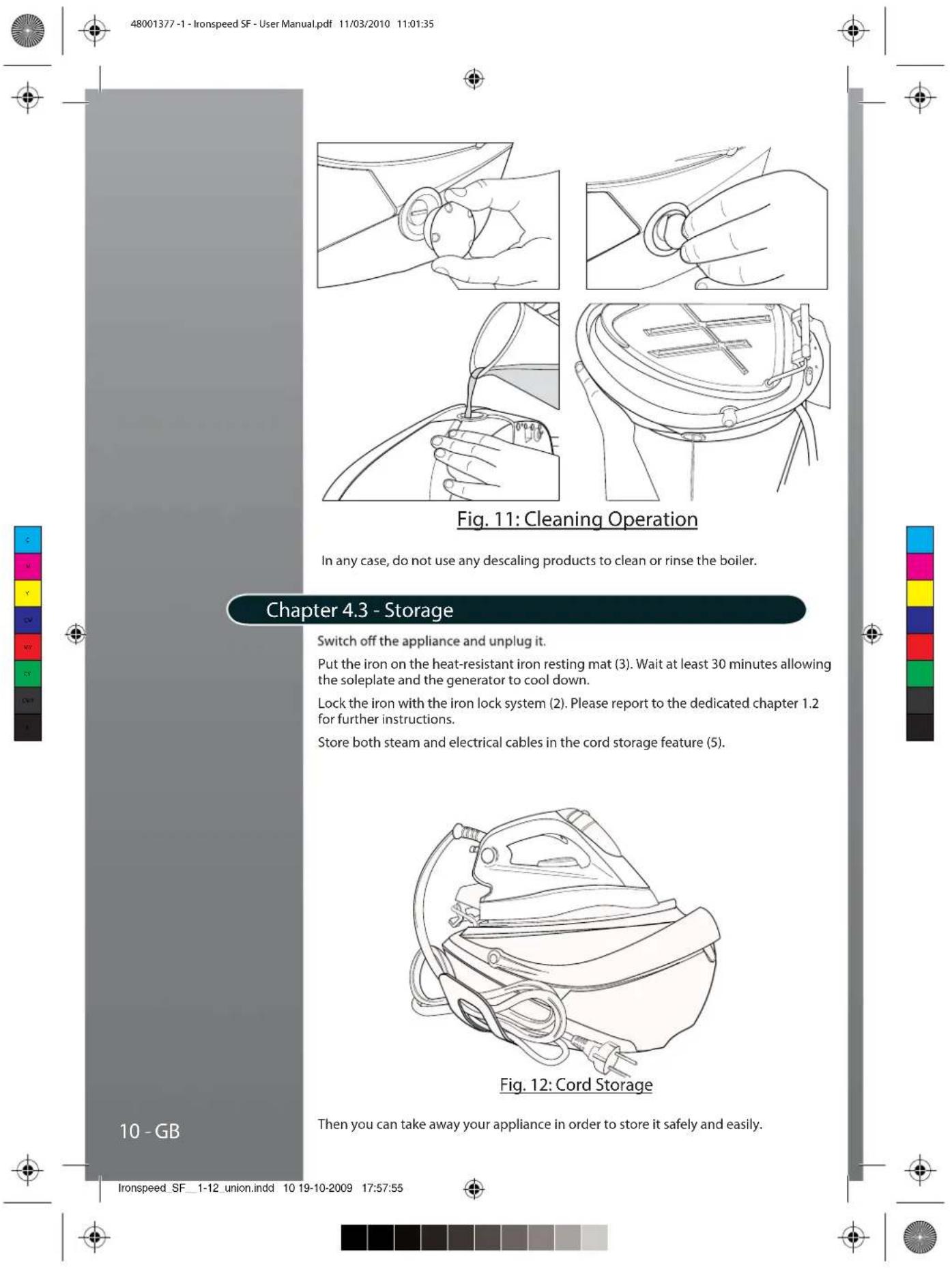 HOOVER SFD 41022 - Chapter 4.2 - Rinsing the Boiler for Scale Maintenance - 1