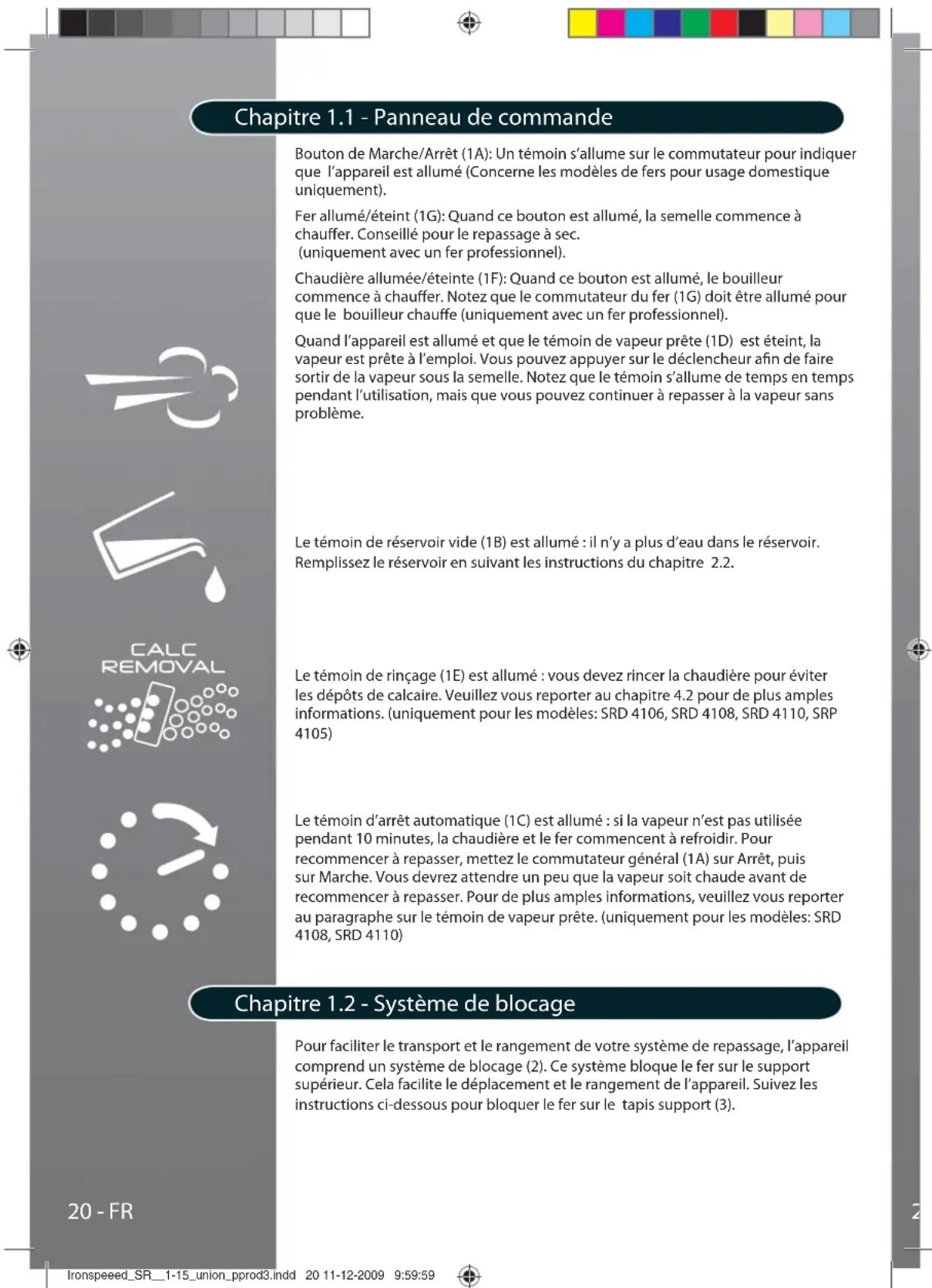HOOVER SRD 41082 - Instructions importantes de sécurité - 1
