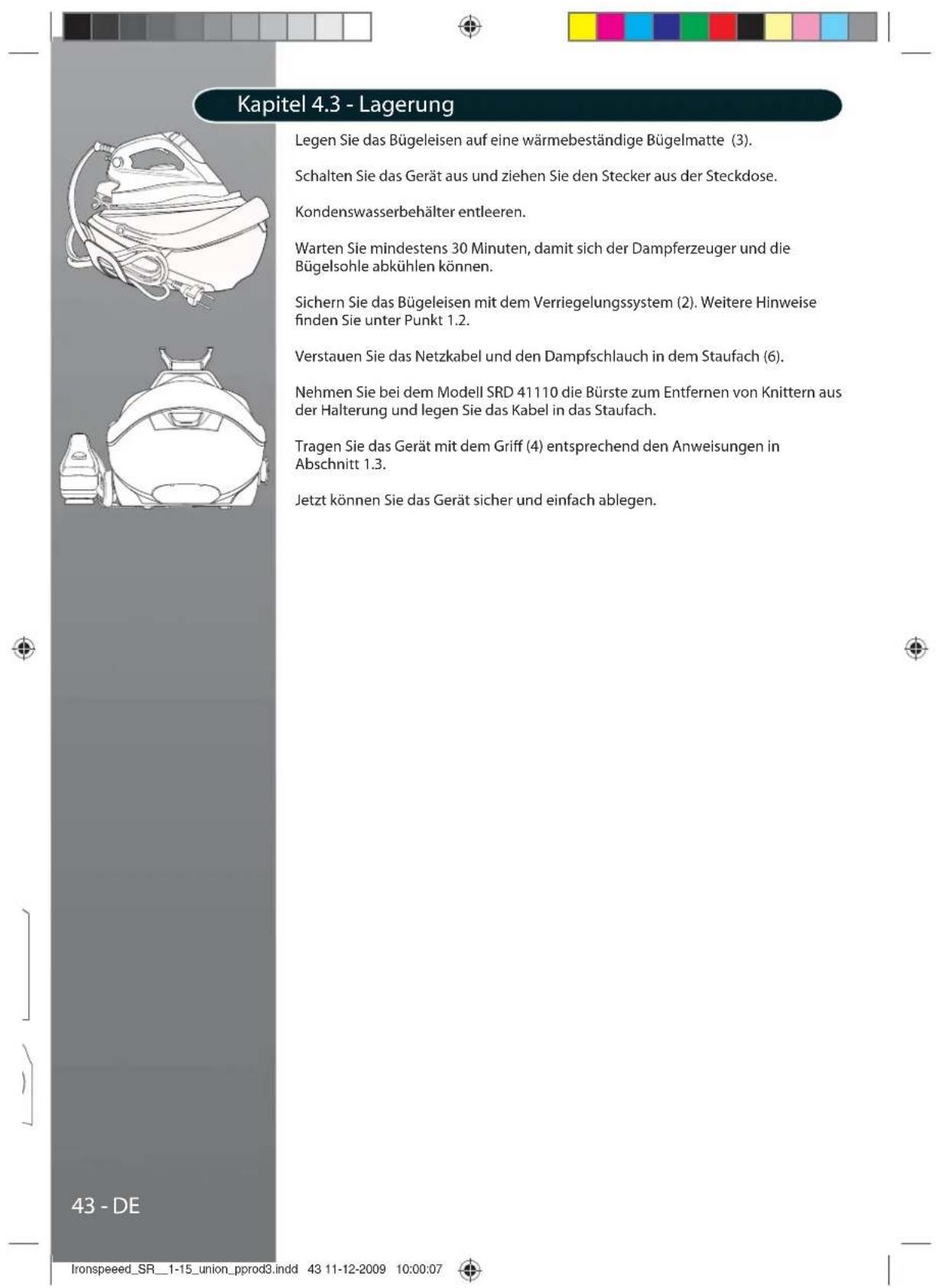 HOOVER SRD 41102 - Kapitel 4.2 - Reinigung des Dampferzeugers von Kesselstein. - 4