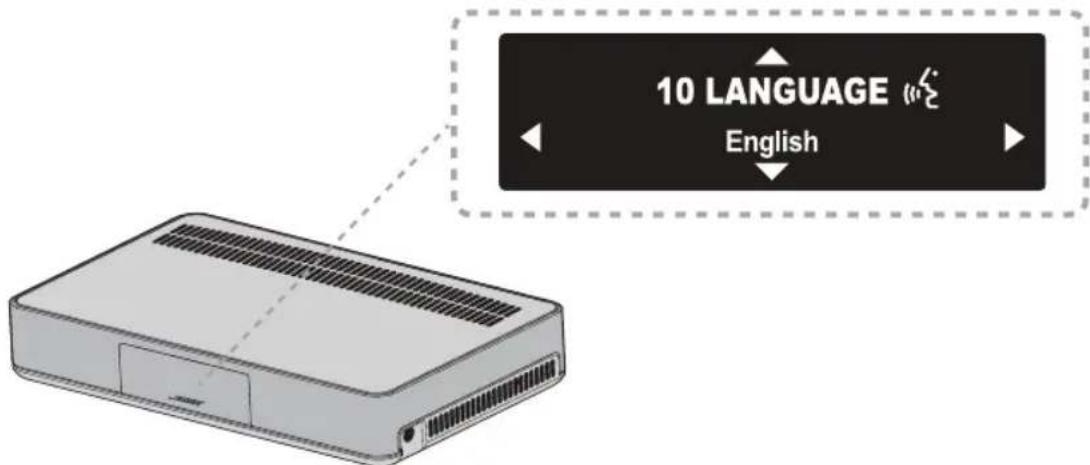 BOSE CineMate 120 - Modification de la langue sur la console - 1