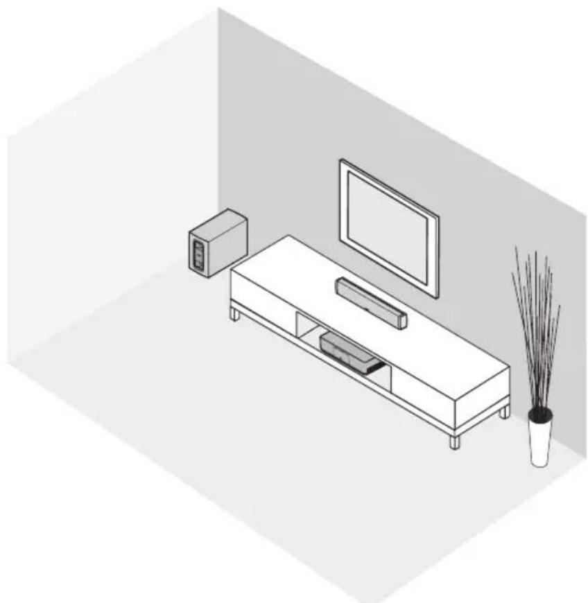 BOSE CineMate 120 - Sample system placement - 1