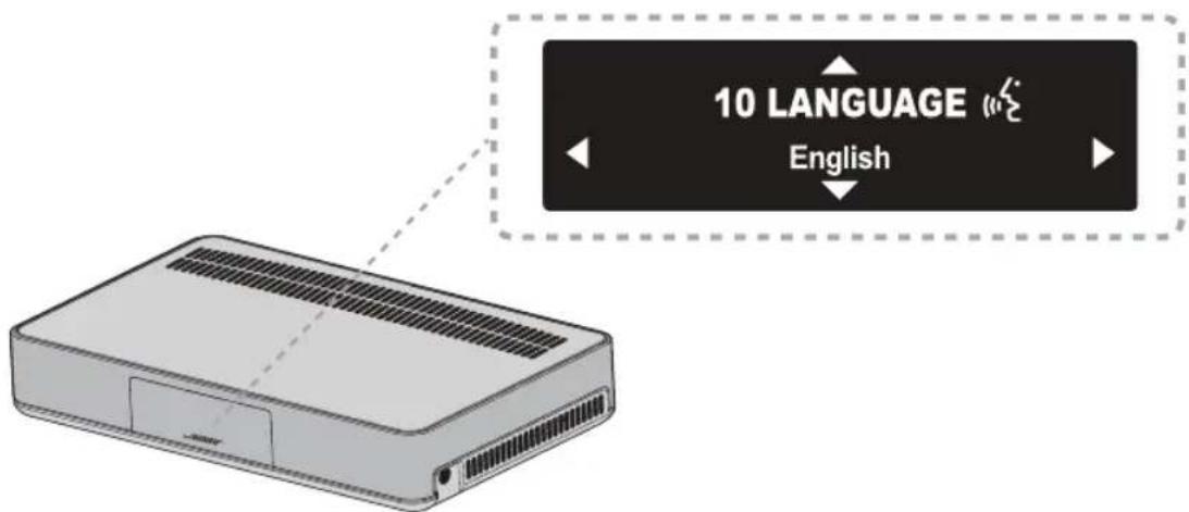 BOSE CineMate 120 - Changing the language on the console - 1