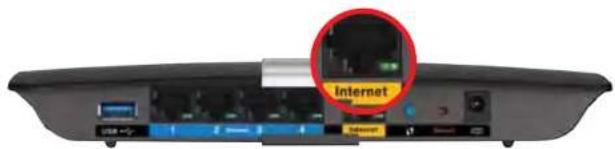 LINKSYS XAC1200 - Melding om at Internett-kabelen/DDke er koblet til - 1