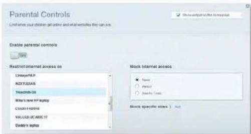 LINKSYS XAC1200 - Parental Controls - 1