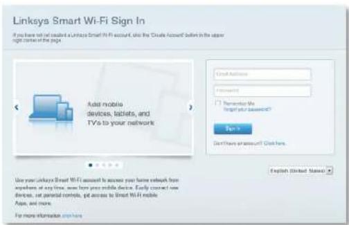 LINKSYS XAC1900 - Για να ανοίξετε το Linksys Smart Wi-Fi: - 1
